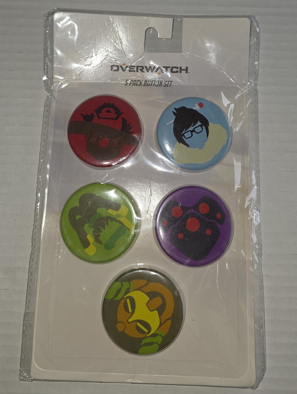 NIP Overwatch 5-Pack Button Set - Multi Color Character Pins - Picture 4 of 4